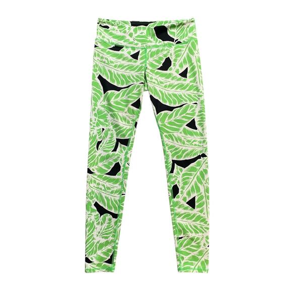 Alo Leggings Women M Medium Green Palm Springs Stick Airbrush Breathable Wicking - Picture 1 of 13